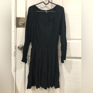 Vintage Style Old Navy Boho Chic Peasant Mini Dress Elastic Waistband Medium